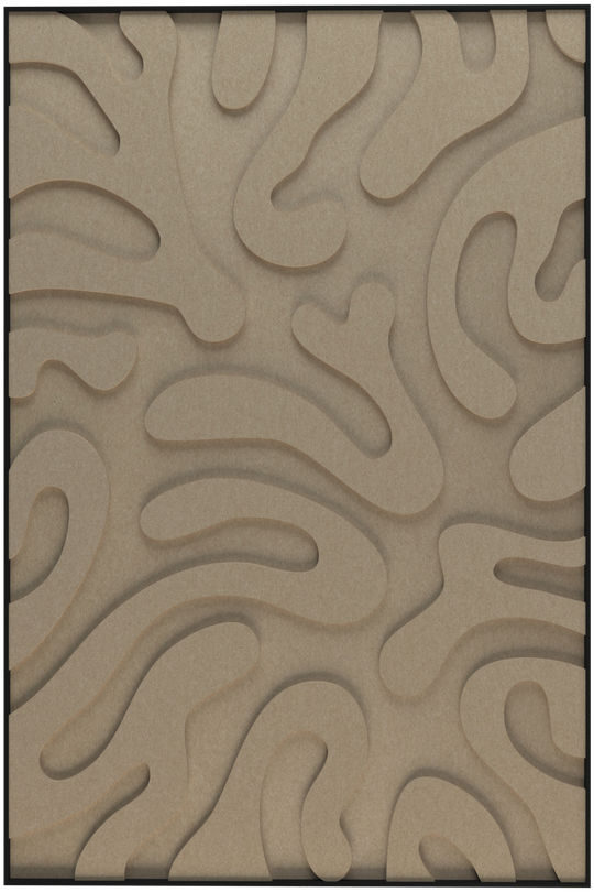 akoestisch schilderij | akoestisch kunstwerk | zand | 3D | Plants | Pet vilt | staand | rechthoekig | productfoto