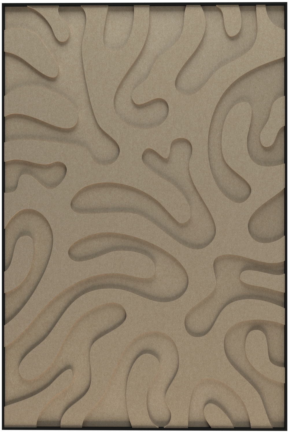 akoestisch schilderij | akoestisch kunstwerk | zand | 3D | Plants | Pet vilt | staand | rechthoekig | productfoto