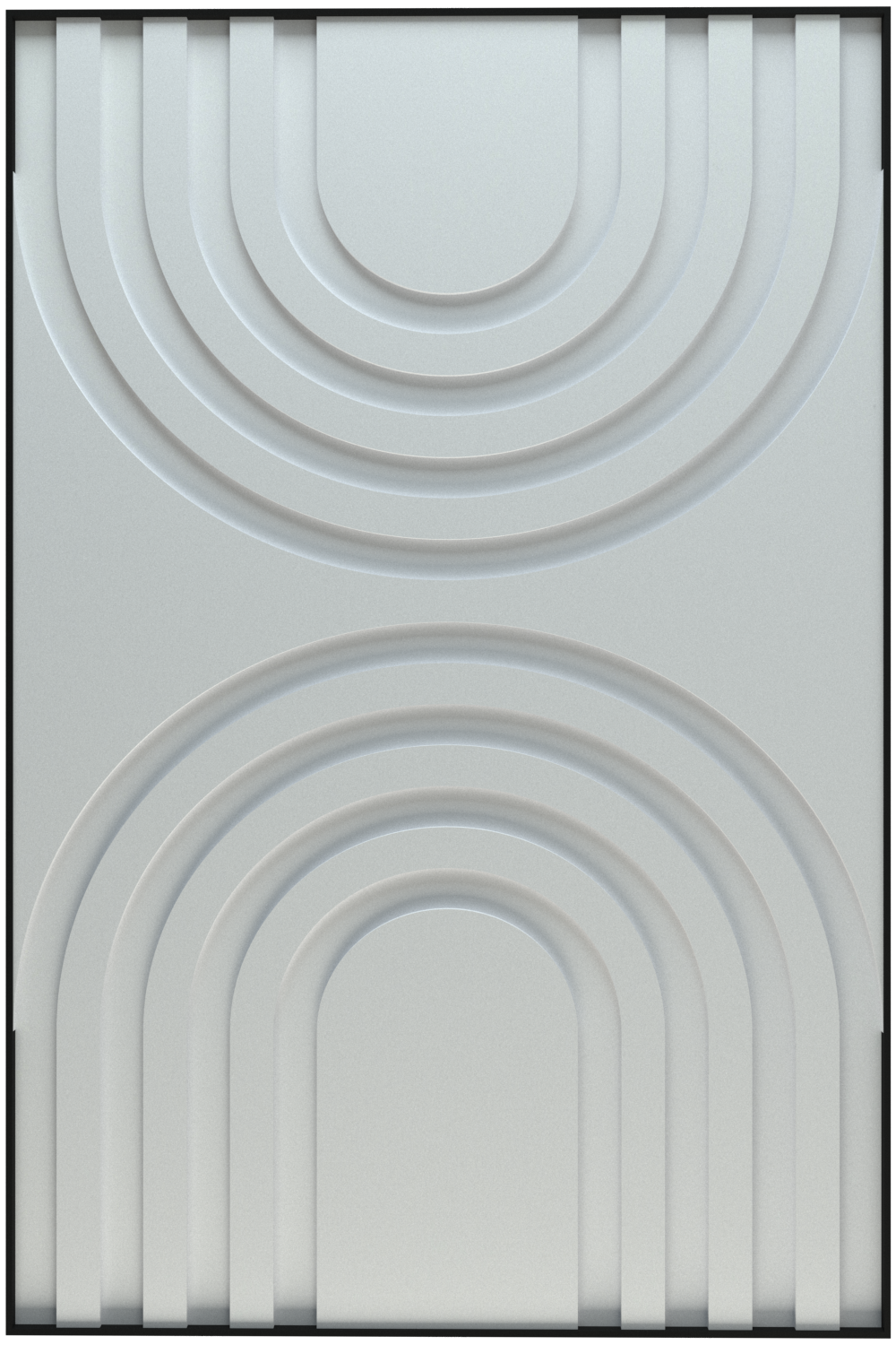 akoestisch schilderij | akoestisch kunstwerk | gebroken wit | 3D | Rainbow | Pet vilt | staand | rechthoekig | productfoto