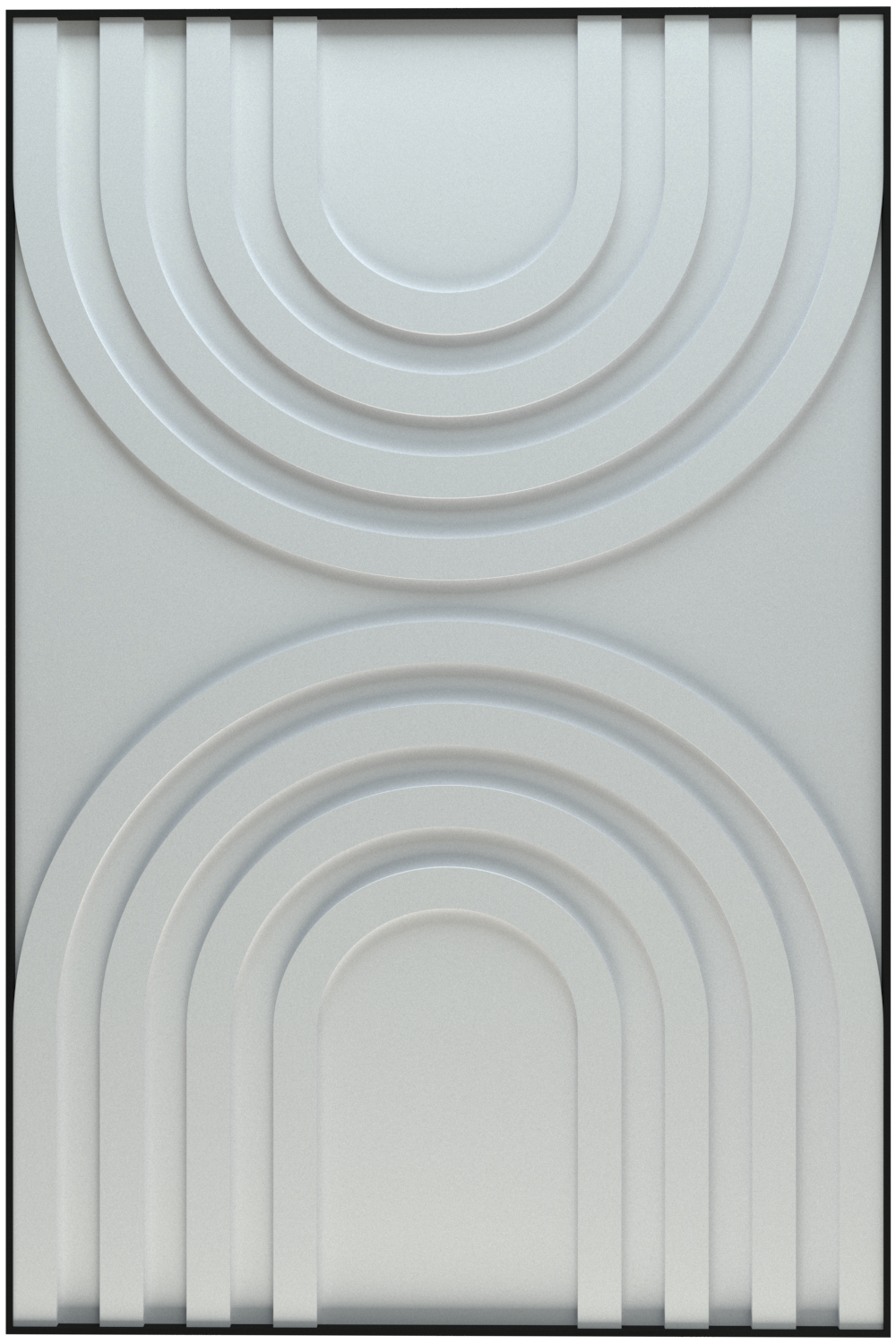 akoestisch schilderij | akoestisch kunstwerk | gebroken wit | 3D | Rainbow | Pet vilt | staand | rechthoekig | productfoto