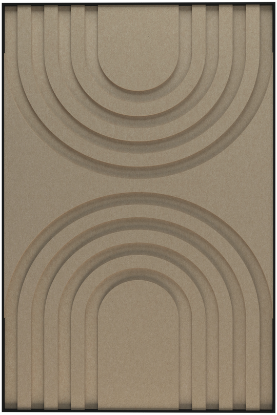 akoestisch schilderij | akoestisch kunstwerk | zand | 3D | Rainbow | Pet vilt | staand | rechthoekig | productfoto