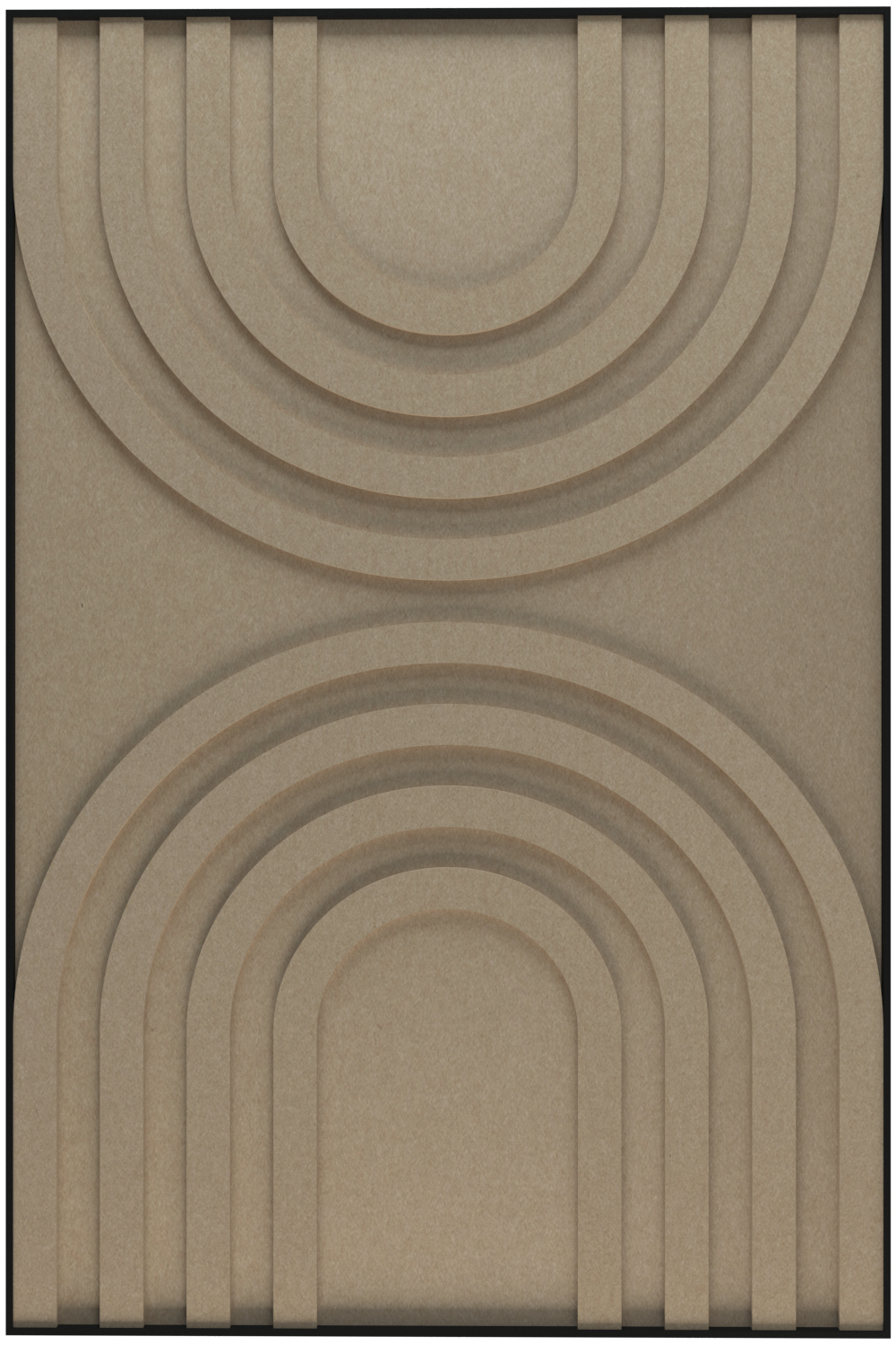 akoestisch schilderij | akoestisch kunstwerk | zand | 3D | Rainbow | Pet vilt | staand | rechthoekig | productfoto