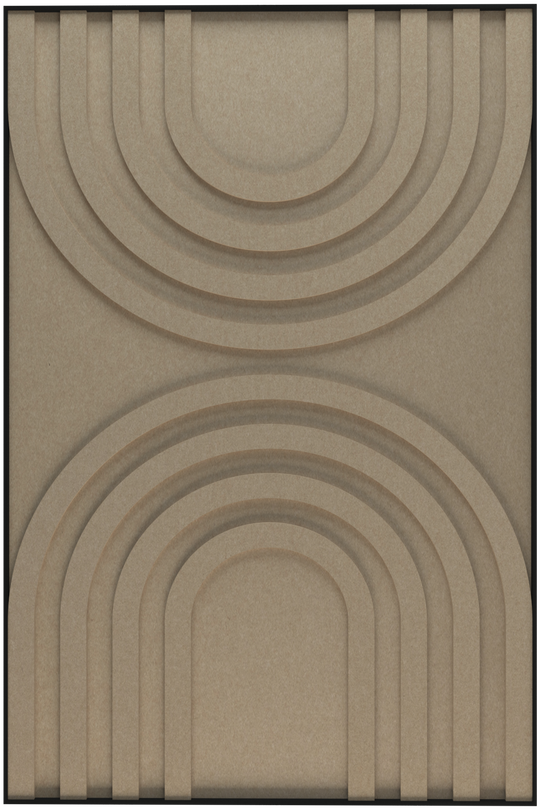 akoestisch schilderij | akoestisch kunstwerk | zand | 3D | Rainbow | Pet vilt | staand | rechthoekig | productfoto