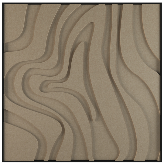 akoestisch schilderij | akoestisch kunstwerk | zand | 3D | Spinning | Pet vilt | vierkant | productfoto