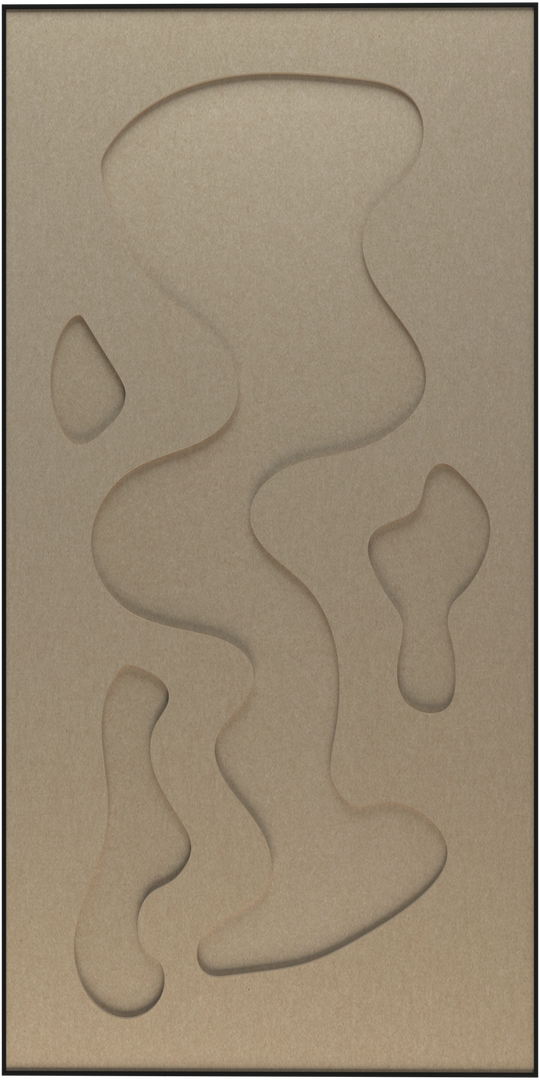 akoestisch schilderij | akoestisch kunstwerk | zand | 3D | Steam | Pet vilt | staand | rechthoekig | productfoto