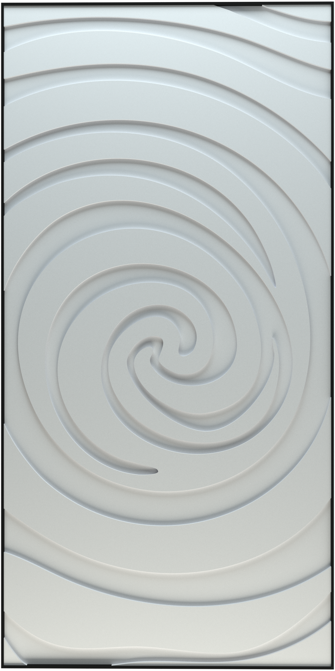 akoestisch schilderij | akoestisch kunstwerk | gebroken wit | 3D | Swirl | Pet vilt | staand | rechthoekig | productfoto