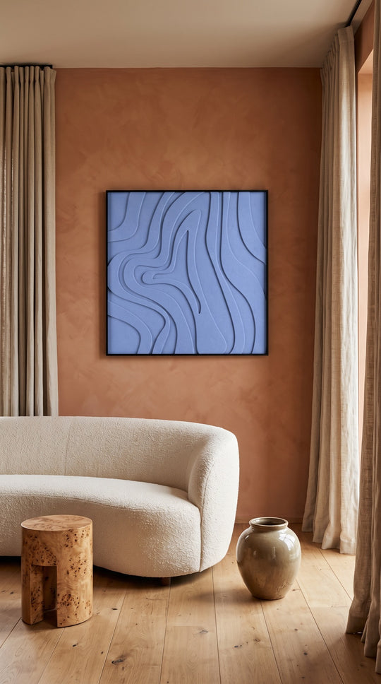Petterns akoestisch kunstwerk | Spinning in de kleur Light Blue