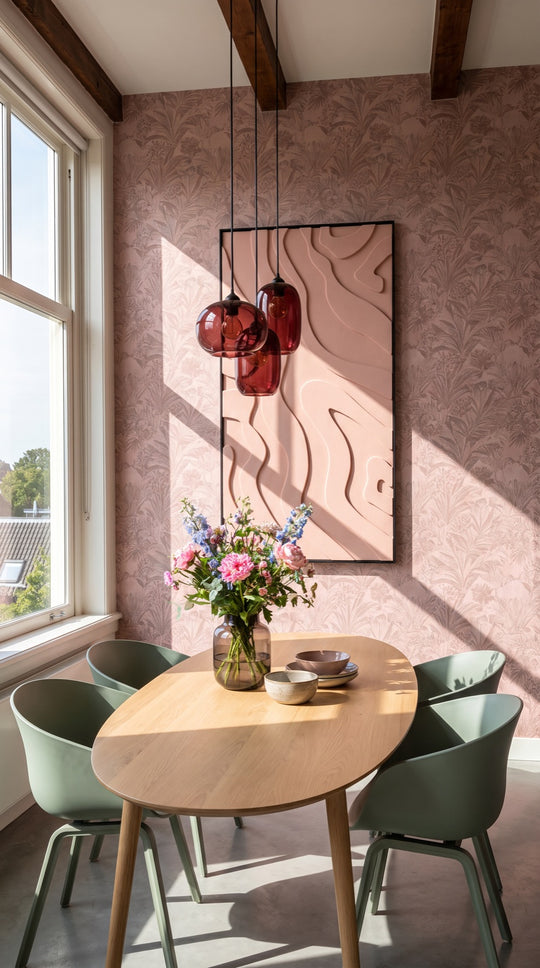 Petterns akoestisch kunstwerk | Lava in de kleur Blush