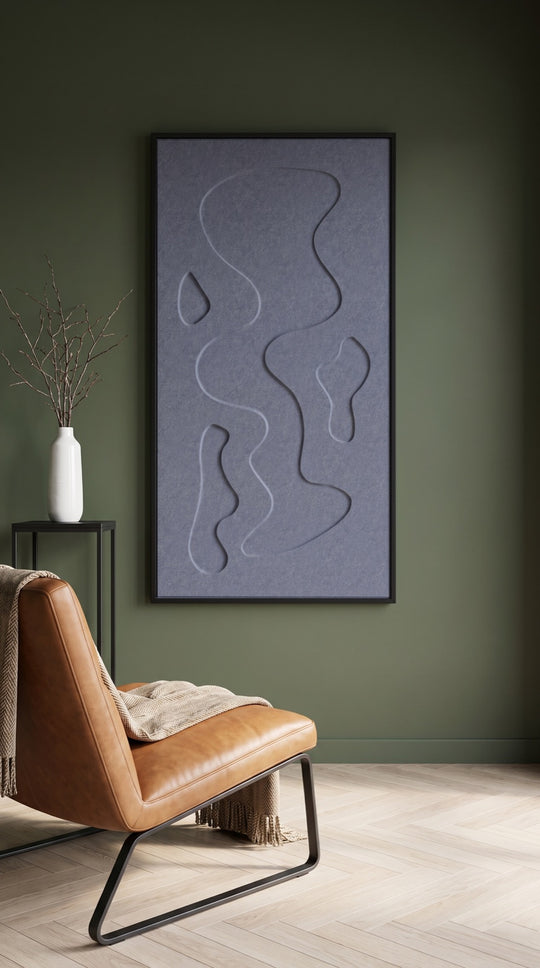 Petterns akoestisch kunstwerk | Steam in de kleur staal blauw