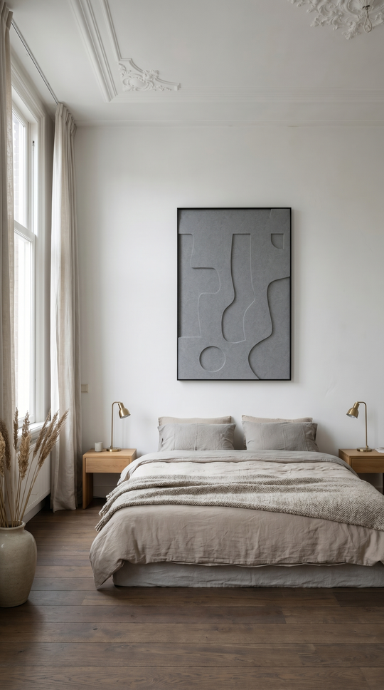 Petterns akoestisch kunstwerk | Liv in de kleur cool grey
