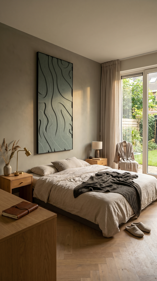 Petterns akoestisch kunstwerk | Lava in de kleur smaragd
