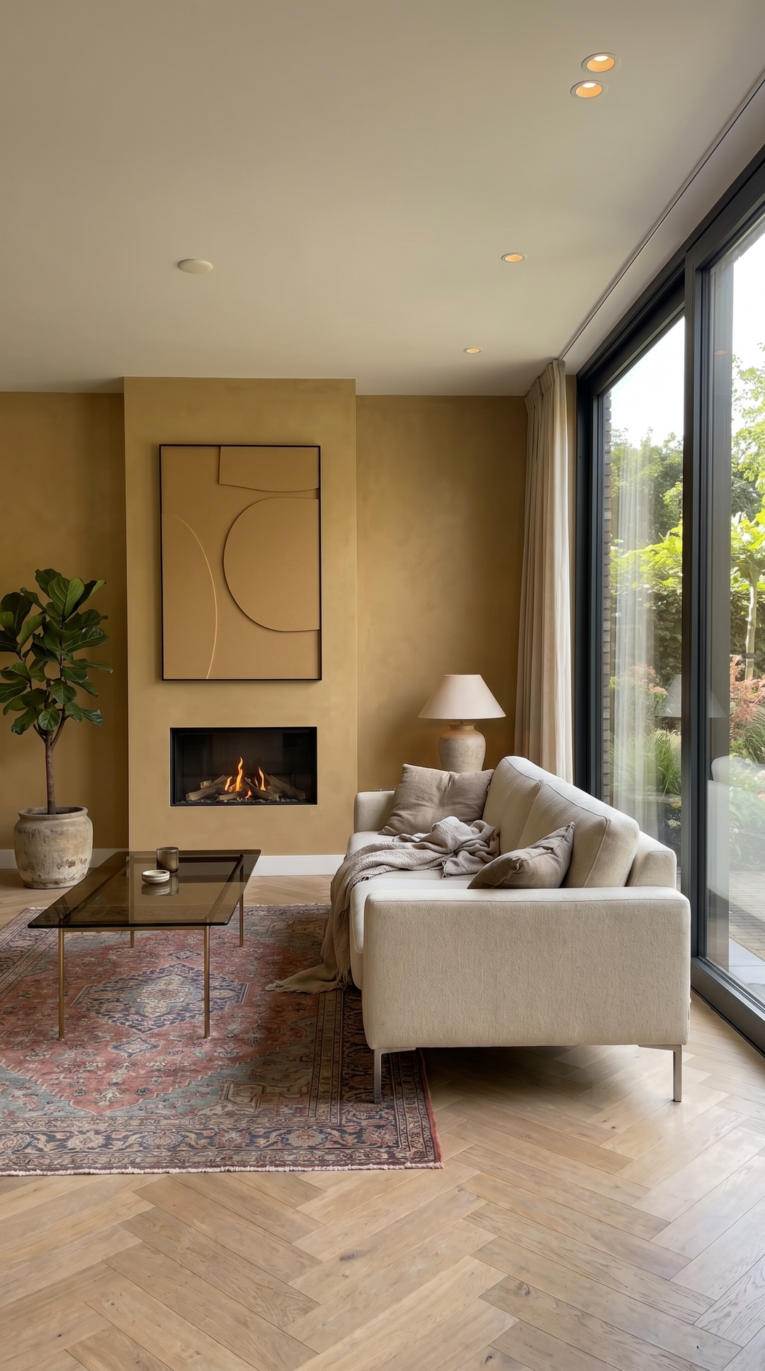 Petterns akoestisch kunstwerk | Organic in de kleur gold
