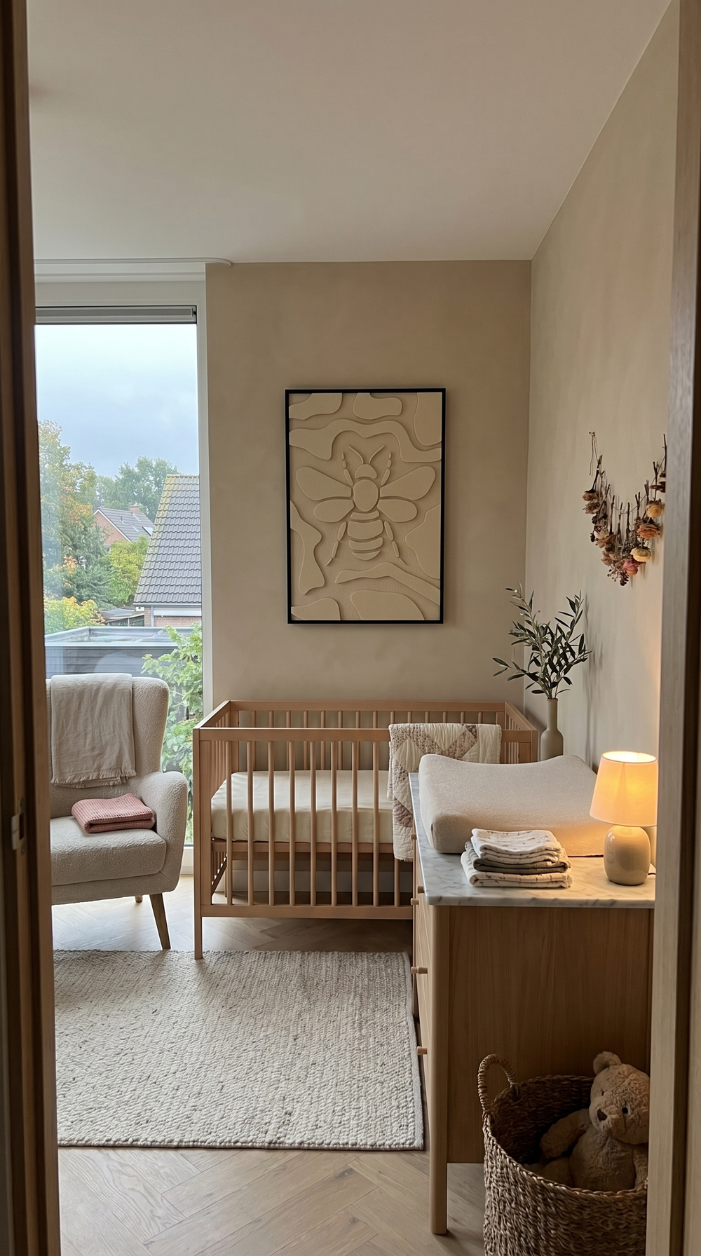 Petterns akoestisch kunstwerk | Hommel in de kleur blush