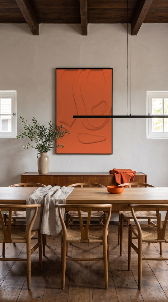 Petterns akoestisch kunstwerk | People in de kleur Orange