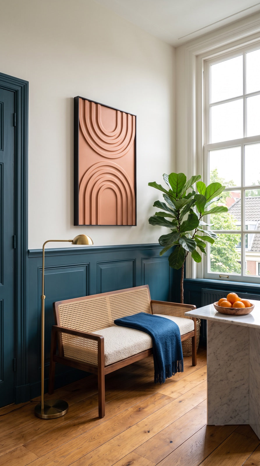 Petterns akoestisch kunstwerk | Rainbow in de kleur Copper