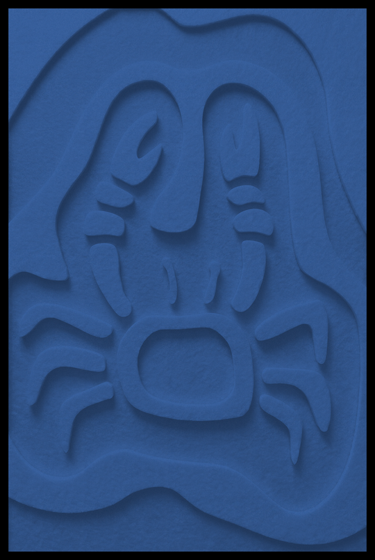 Krab opliggend – Middle Blue (27)