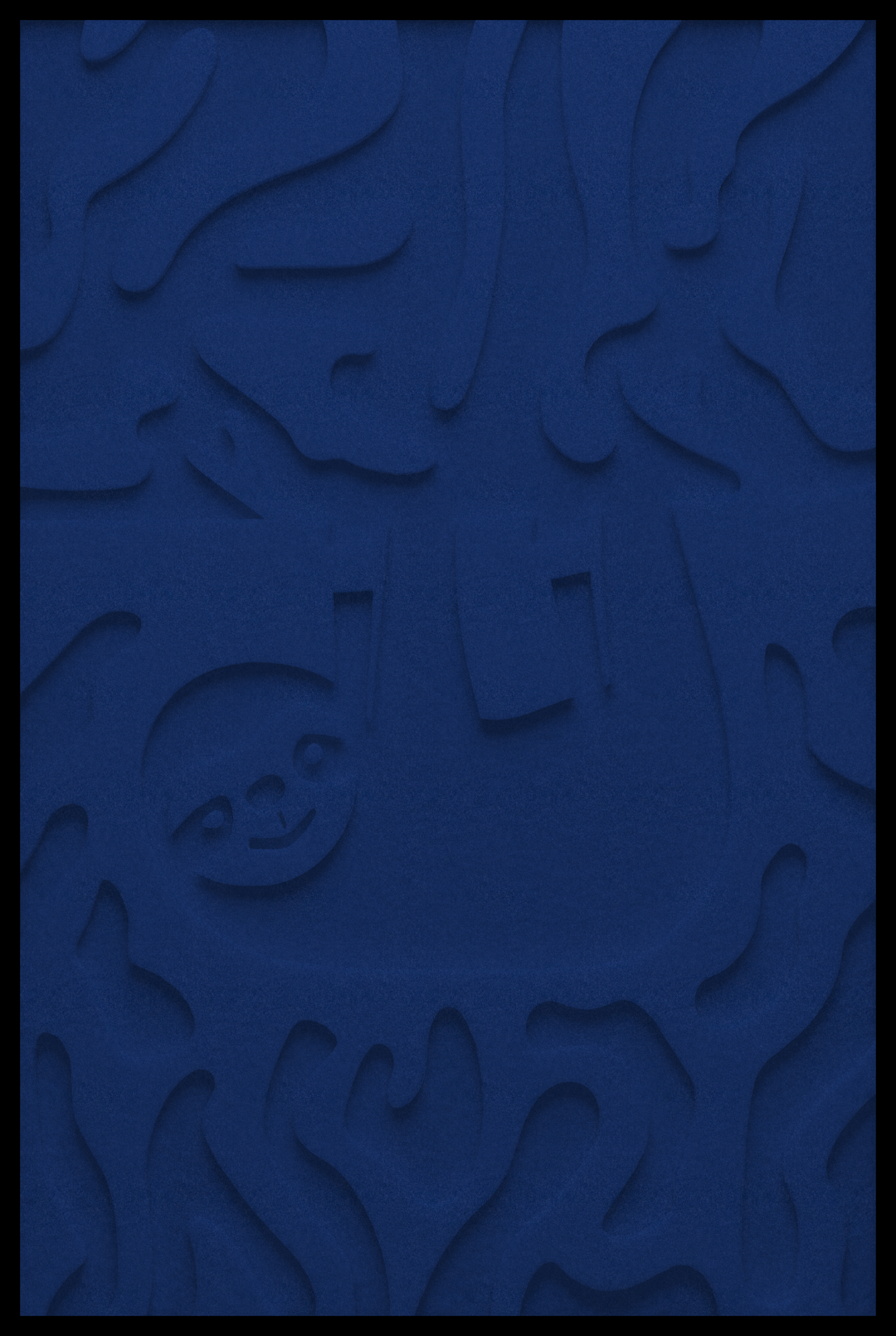 Luiaard inliggend – Dark Blue (01)