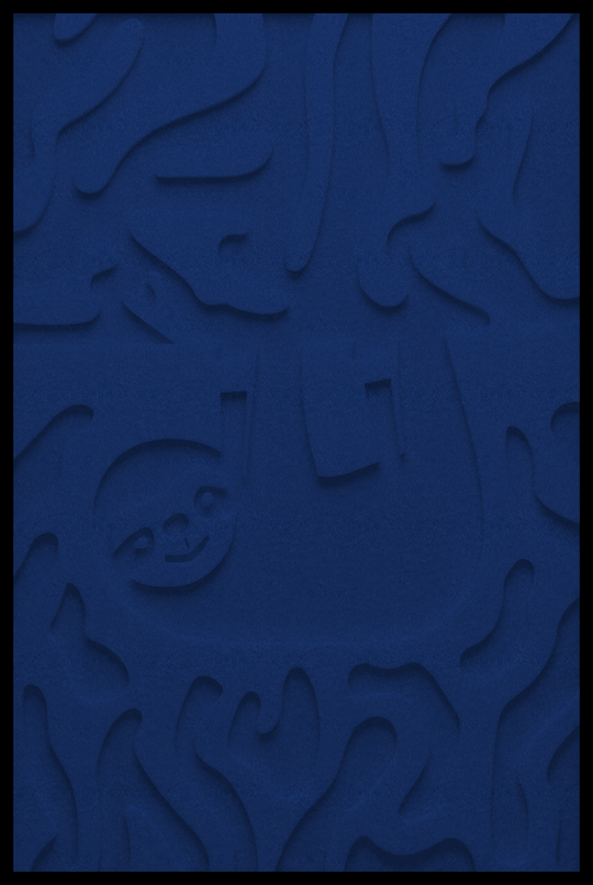 Luiaard inliggend – Dark Blue (01)