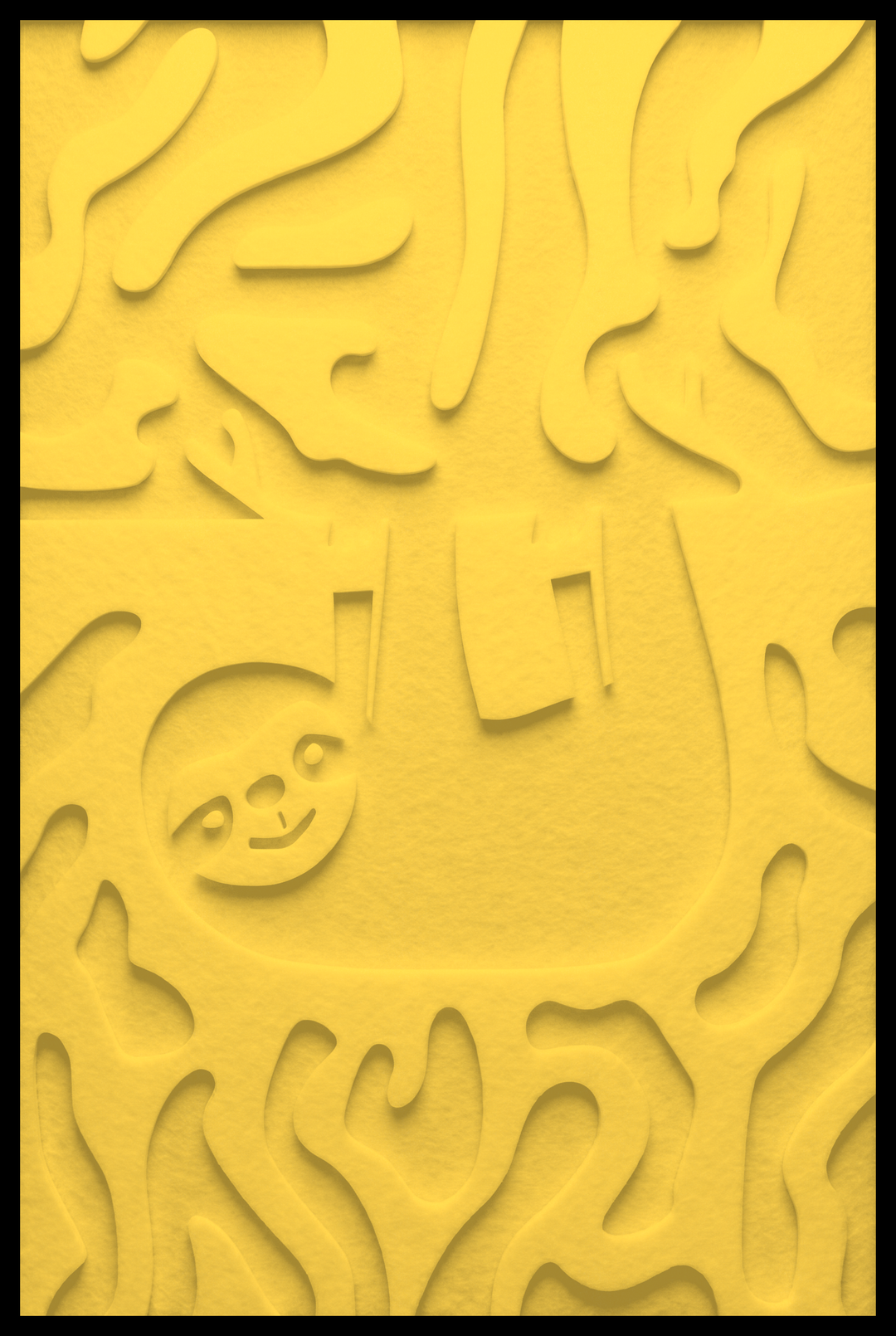 Luiaard inliggend – Yellow (05)