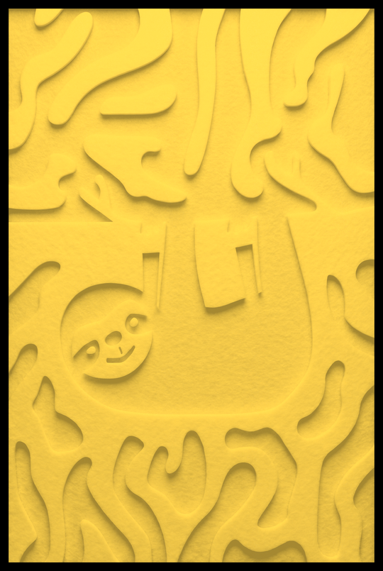 Luiaard inliggend – Yellow (05)