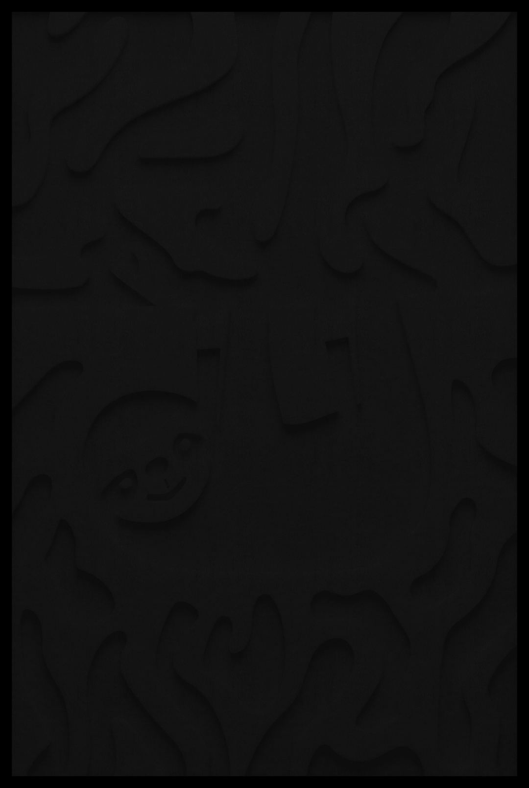 Luiaard inliggend – Black (09)