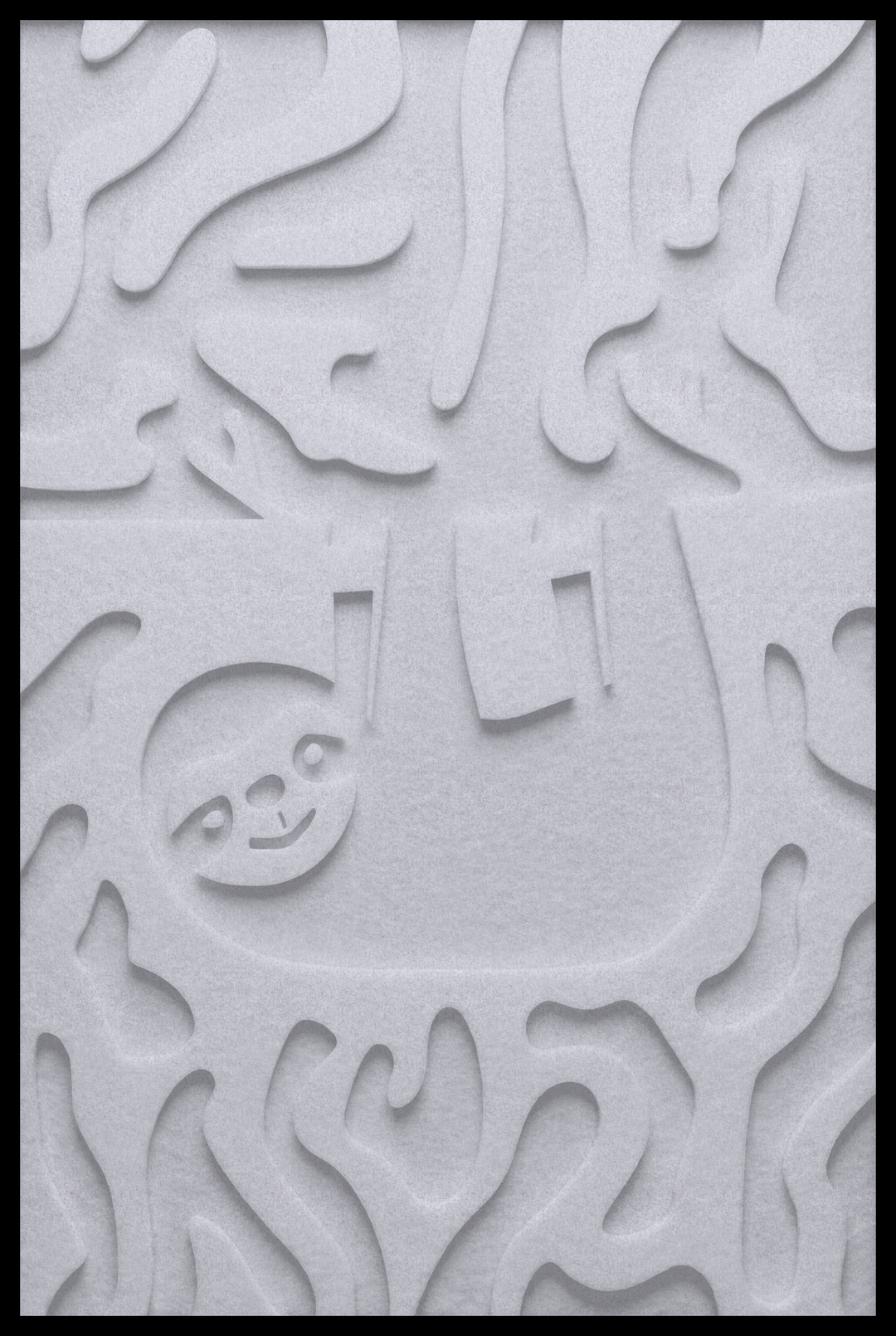 Luiaard inliggend – Silver Grey (12)