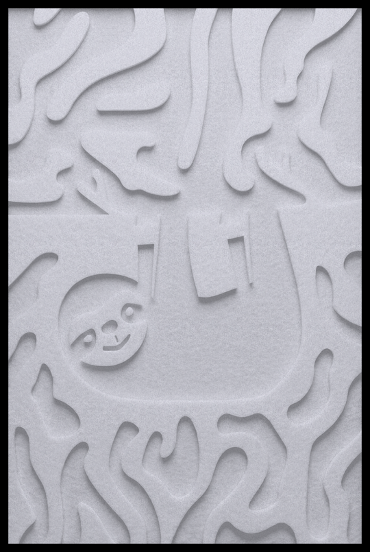 Luiaard inliggend – Silver Grey (12)