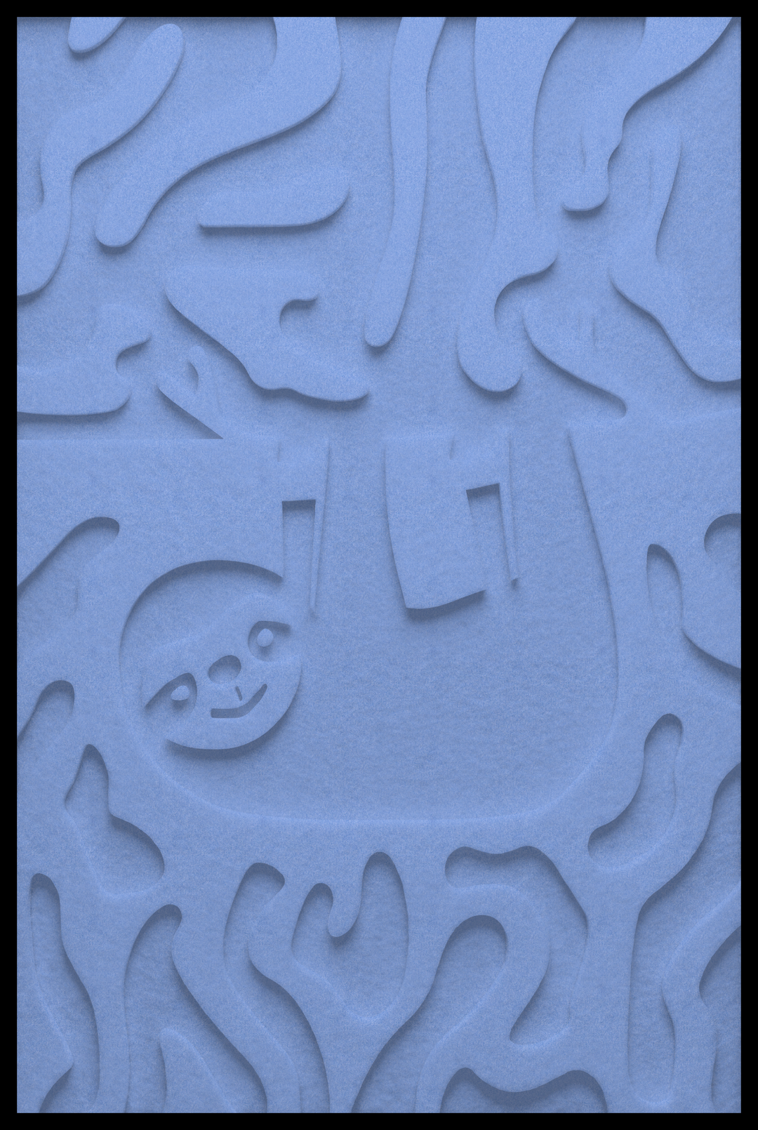 Luiaard inliggend – Light Blue (14)