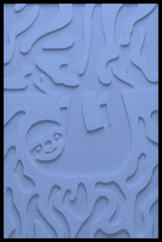Luiaard inliggend – Light Blue (14)