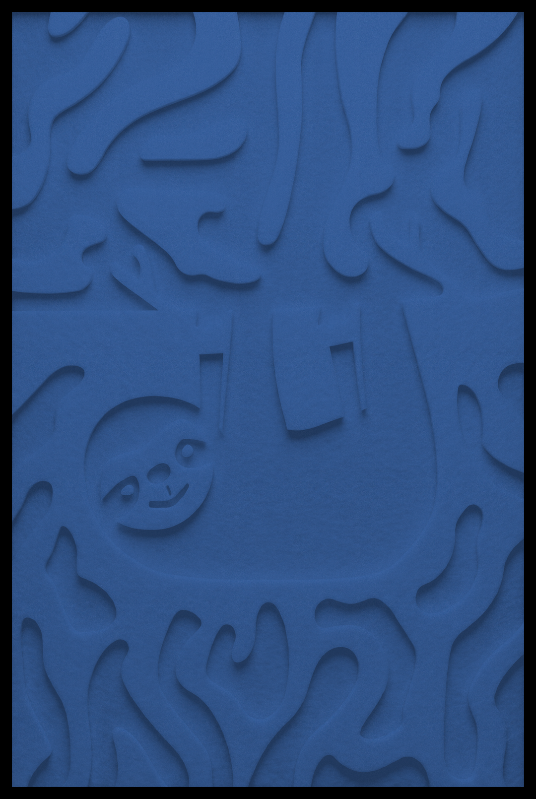 Luiaard inliggend – Middle Blue (27)
