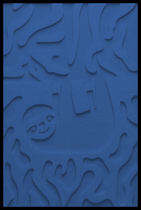 Luiaard inliggend – Middle Blue (27)