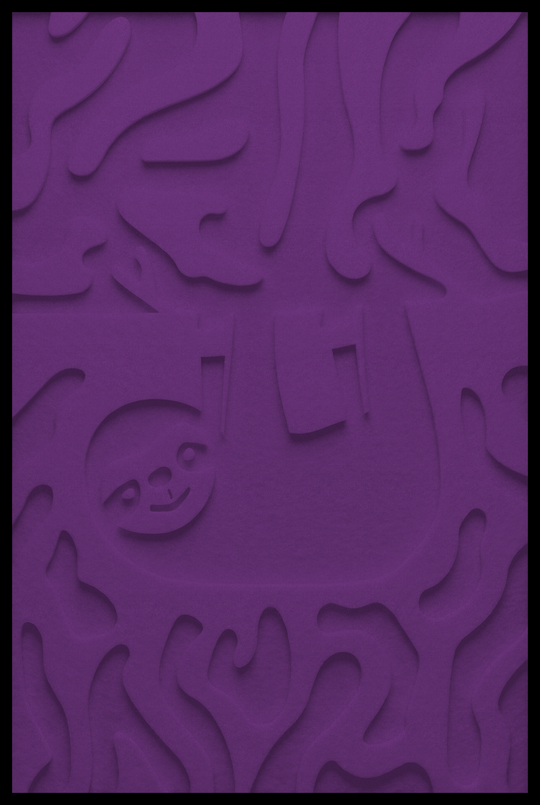 Luiaard inliggend – Purple (41)