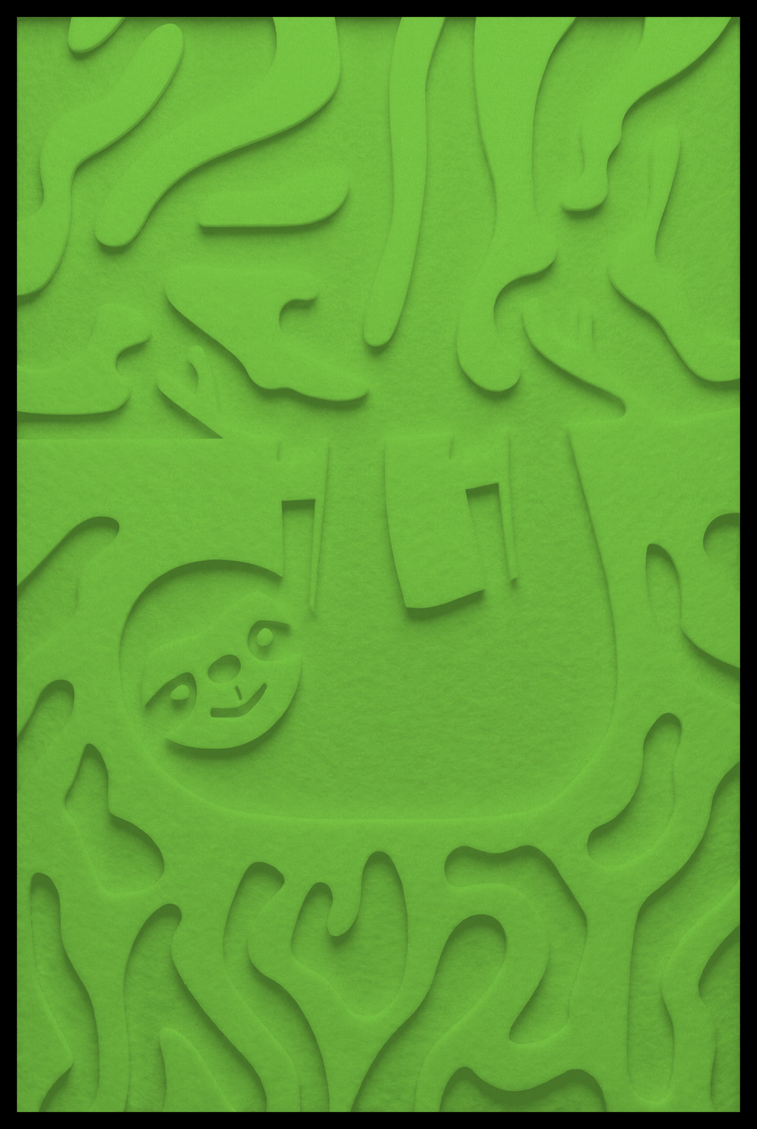 Luiaard inliggend – Apple Green (51)