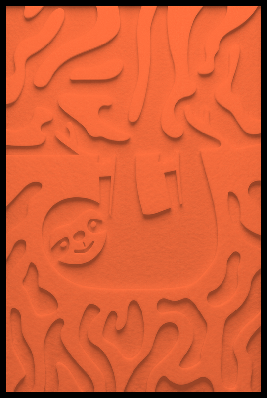 Luiaard inliggend – Orange (56)