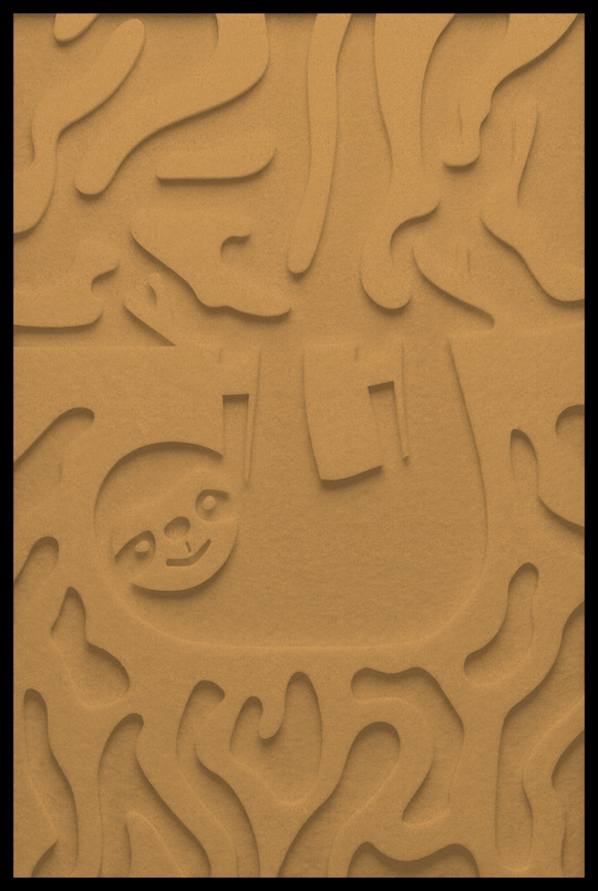 Luiaard inliggend – Gold (83)