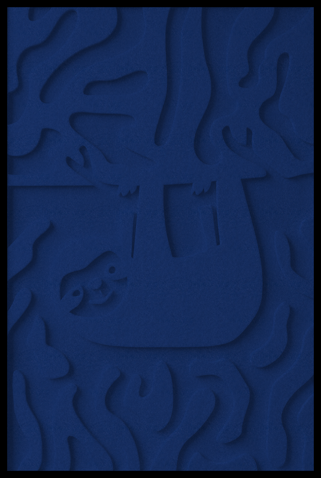 Luiaard opliggend – Dark Blue (01)