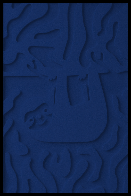 Luiaard opliggend – Dark Blue (01)