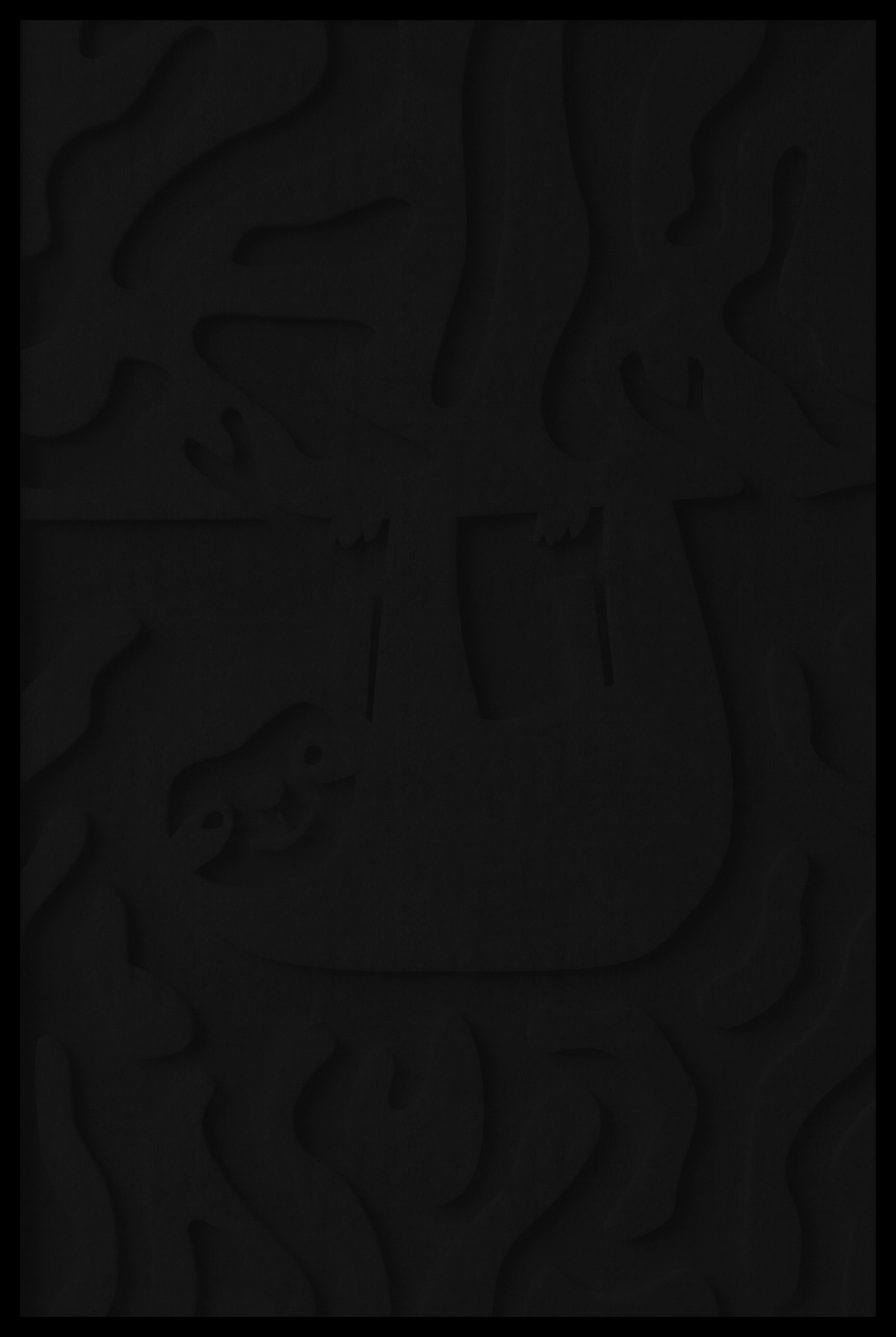 Luiaard opliggend – Black (09)