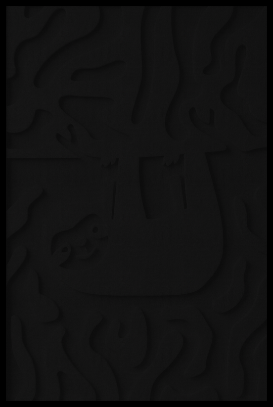 Luiaard opliggend – Black (09)