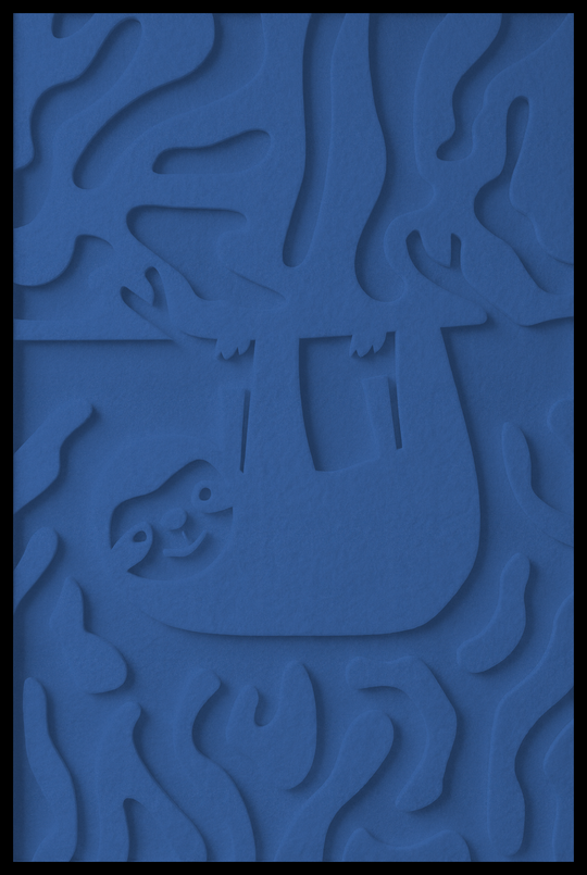 Luiaard opliggend – Middle Blue (27)