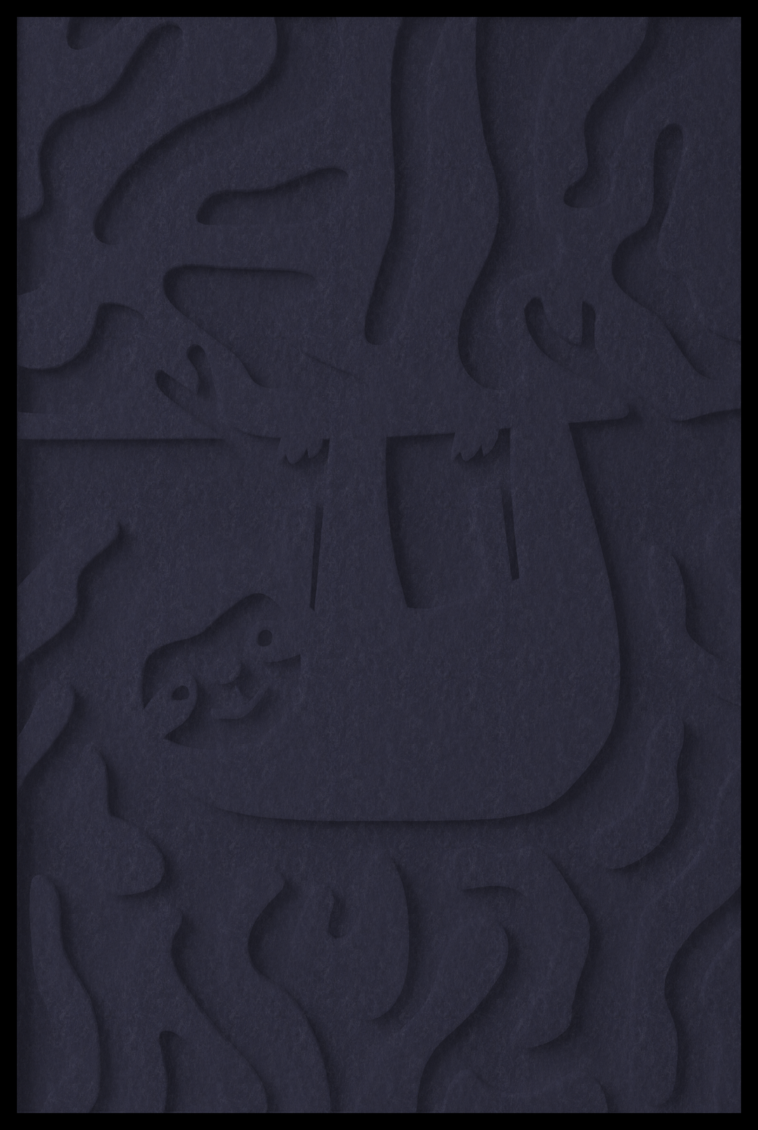 Luiaard opliggend – Marine Blauw (284_NL)