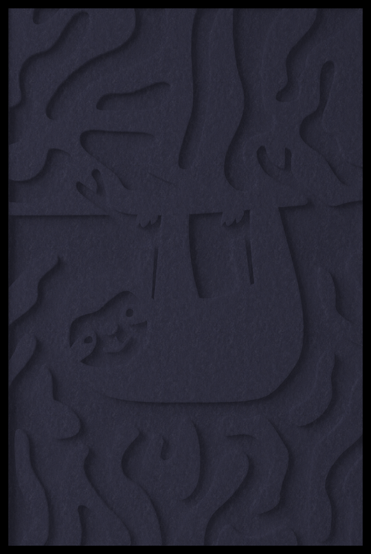 Luiaard opliggend – Marine Blauw (284_NL)