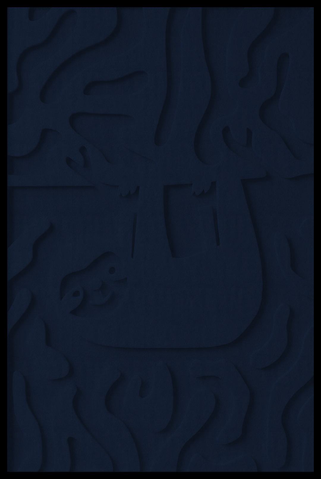 Luiaard opliggend – Midnight Blue (38)