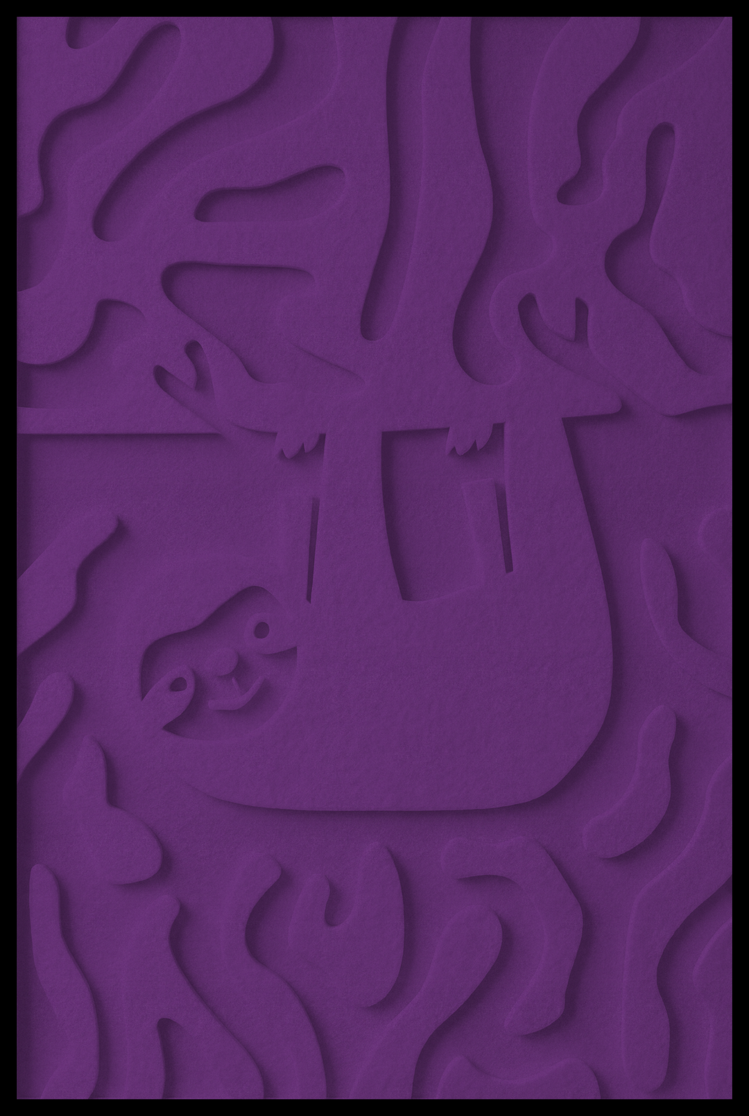 Luiaard opliggend – Purple (41)