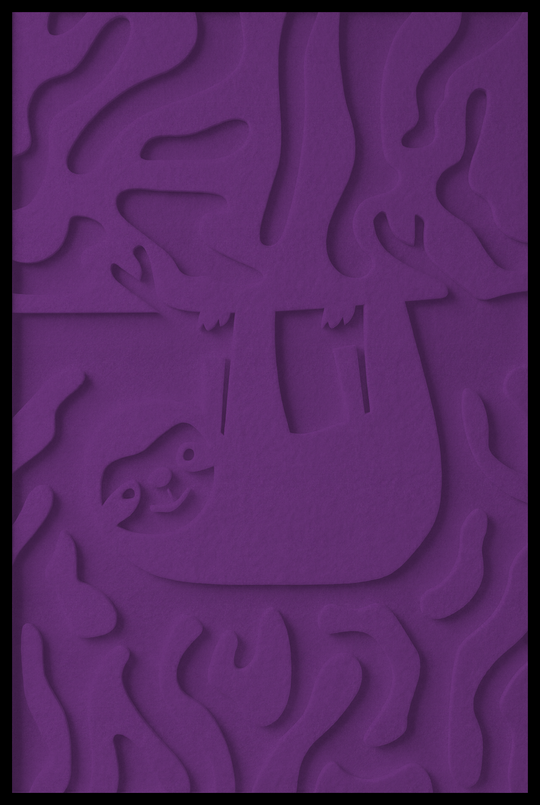 Luiaard opliggend – Purple (41)