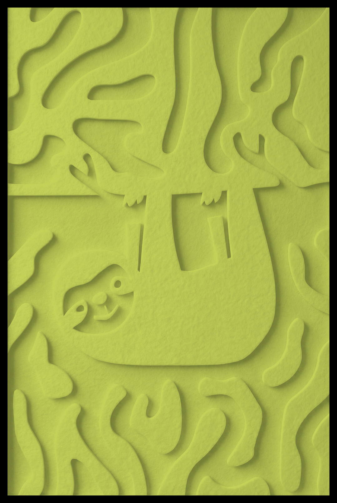 Luiaard opliggend – Lime (43)