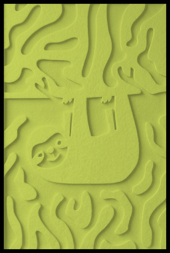 Luiaard opliggend – Lime (43)