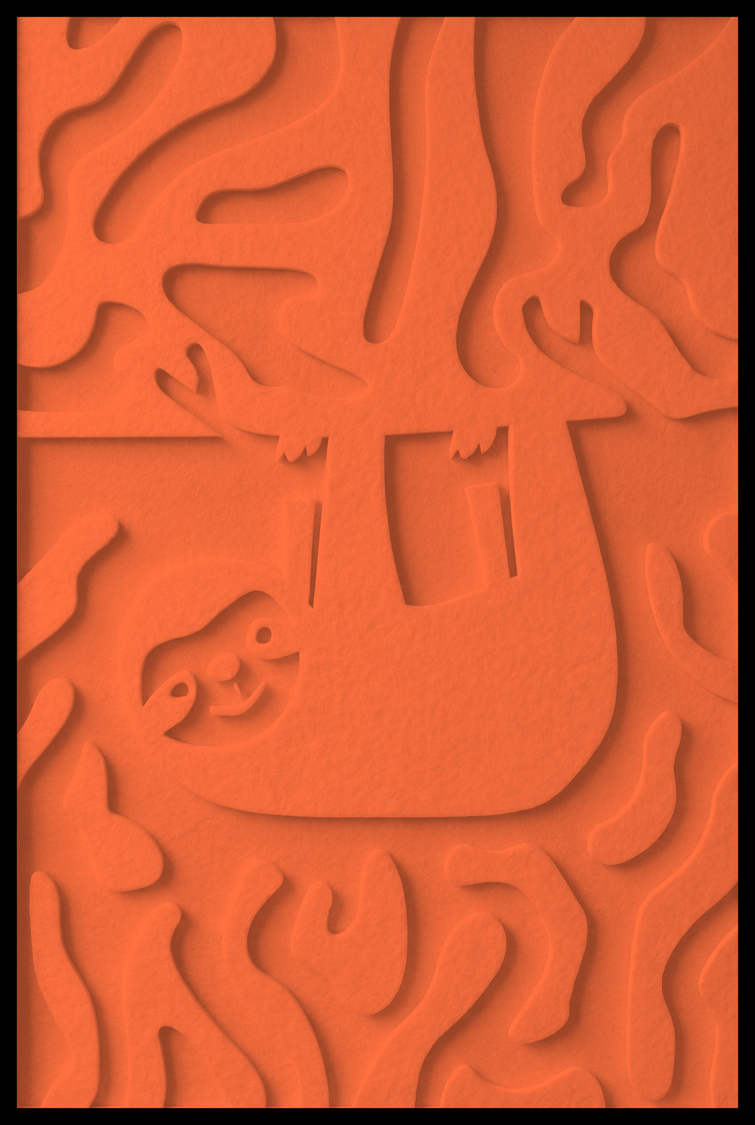 Luiaard opliggend – Orange (56)