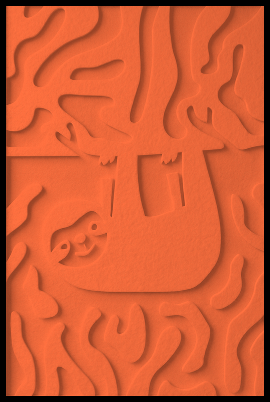 Luiaard opliggend – Orange (56)
