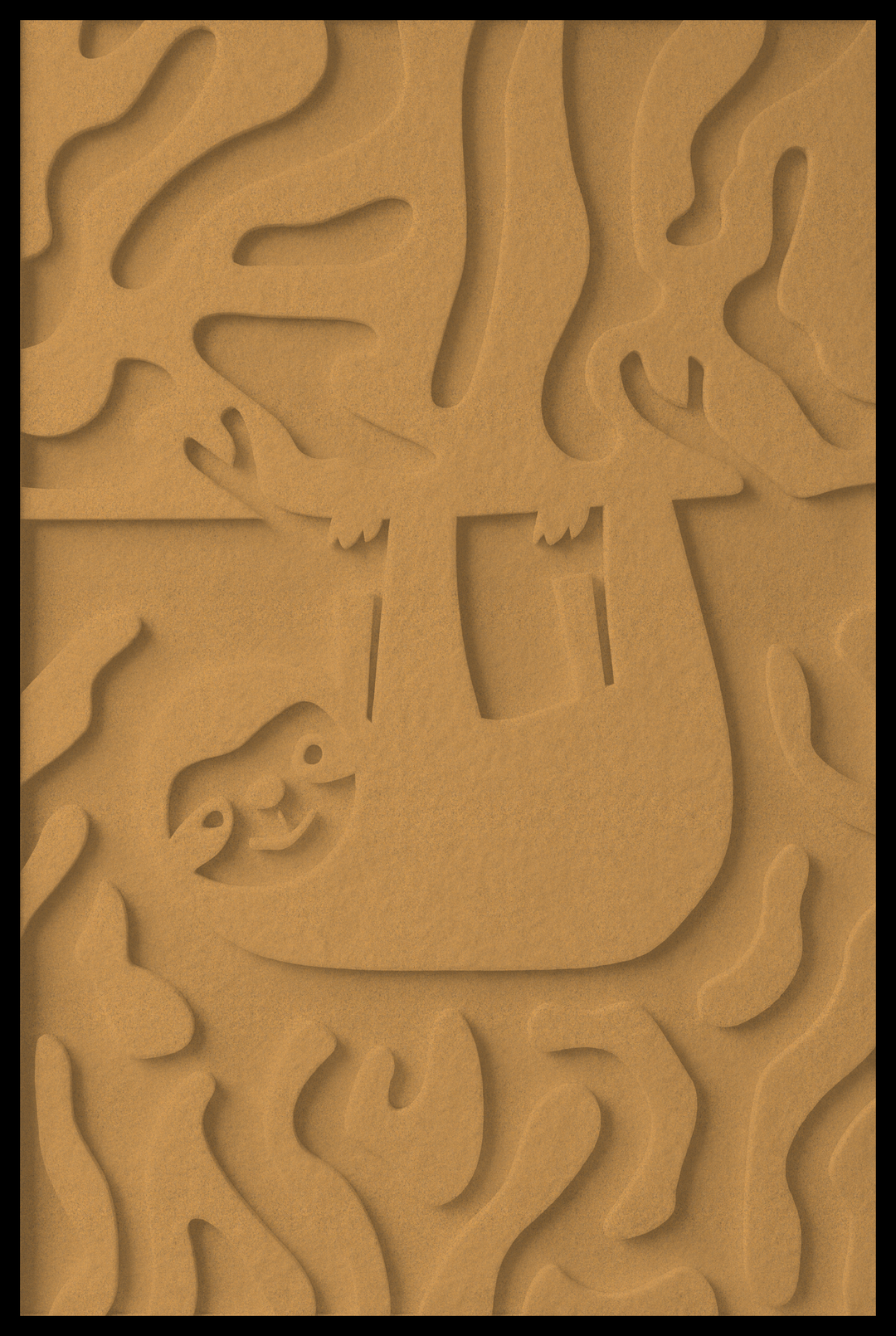Luiaard opliggend – Gold (83)
